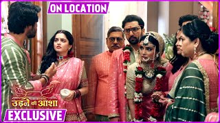 Udne Ki Aasha On Location TejasRoshni Ke Grah Pravesh Me Hua Apshagun Sailee Ne Li Zimmedaari [upl. by Attehcram]