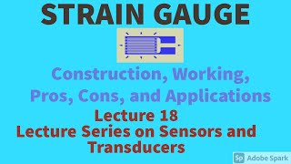 STRAIN GAUGEWORKINGTYPESCONSTRUCTIONPROS AND CONSLIST OF MANUFACTURERSPRACTICAL APPLICATIONS [upl. by Asenav]