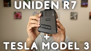 Tesla Model 3  Uniden R7 Radar Detector [upl. by Akcebar]