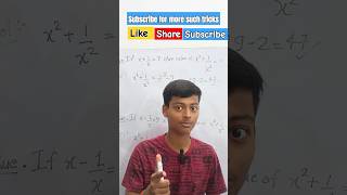 Algebra tricks for competitive exams  x 1x algebra formula  shortsfeed maths trending ssc [upl. by Klapp771]