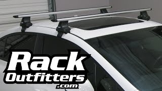 Honda Civic Thule Rapid Traverse SILVER AeroBlade Roof Rack 1316 [upl. by Pliner801]