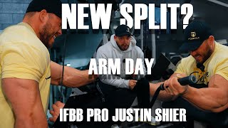 New Offseason Split ARM DAY WITH IFBB PRO BODYBUILDER JUSTIN SHIER [upl. by Moyer489]