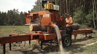 WoodMizer LT70 Mobile Sawmill  Europe [upl. by Dickens]