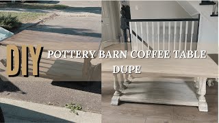 DIY Pottery Barn Coffee Table Dupe  High End Look for Less [upl. by Standford446]