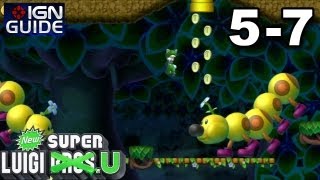 New Super Luigi U 3 Star Coin Walkthrough  Soda Jungle 7 Wiggler Floodlands [upl. by Itoc181]