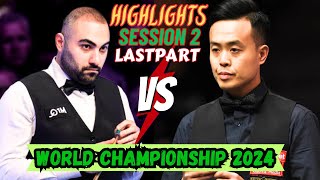 Hossein Vafaei vs Marco Fu  World Championship Snooker 2024  Session 2  Last Part [upl. by Yud47]