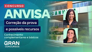 Concurso ANVISA Correção da prova e possíveis recursos  Conhecimento complementares e básicos [upl. by Bocock11]