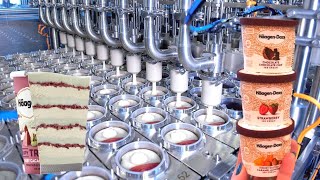 INSIDE THE FACTORY HÄAGEN DAZS ICE CREAM MAKING MACHINES [upl. by Yaeger820]