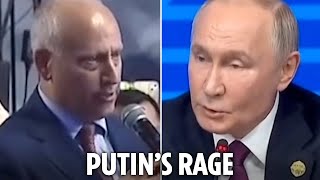 Chilling moment seething Putin erupts in fury at BBC reporter who challenged him over Ukraine war [upl. by Kano882]