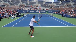 Del Potro Training 2018 Court Level View HD [upl. by Teteak]