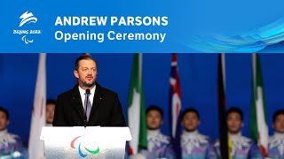 Andrew Parsons Beijing 2022 Opening Statement  Paralympic Games [upl. by Ateuqal]