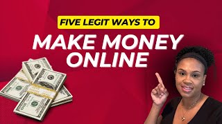 5 EASY LEGIT ways to make money online makemoneyonline [upl. by Inalej738]