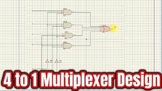 How to design 4 To 1 Multiplexer by Proteus Toutorial 04 [upl. by Belldame]