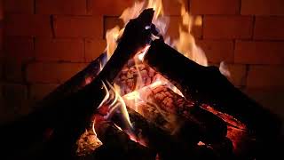 Fireplace at Night 🔥 Fireplace video with Burning Logs amp Fire Sounds [upl. by Carlita815]