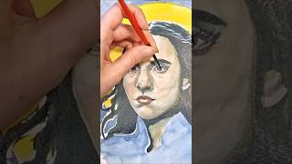 Watercolor Portrait with Kuretake Gansai Tambi Art Nouveau Set  Time Lapse portrait [upl. by Tselec]