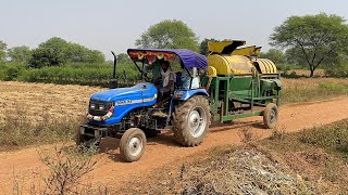 Amezing Surjeet Thresher Machine 4 Fan 775 RPM in a Short Time Tha Rice Cutting  Sonalika Tractor [upl. by Hemetaf]