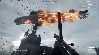 Battlefield 1 Epic Zeppelin Crash HD [upl. by Goulette]