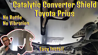 How to install a catalytic converter protection shield on a Toyota Prius [upl. by Annoyi]