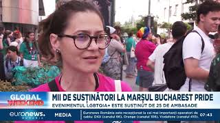 Mii de susținători la marșul Bucharest Pride quotSuntem aici să ne exprimăm iubirea față de toțiquot [upl. by Eniroc]