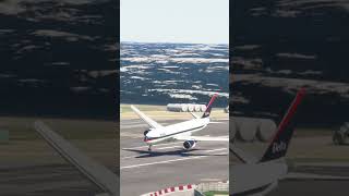 Hard Landings Boeing 777 Delta At Gibraltar Airport MFS2020 shorts shortvideo [upl. by Sturdivant]