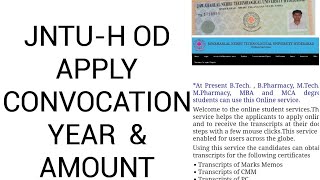 JNTUH OD apply online process JNTUH OD tracking [upl. by Lessard]