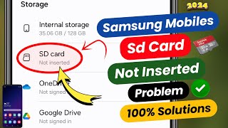 sd card not inserted problem  sd card not working  memory card not showing in samsung mobile 2024 [upl. by Chaddie893]