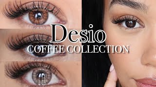 DESIO COFFEE COLLECTION ON BROWN EYES HONEST REVIEW amp TRYON [upl. by Minny]