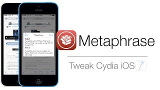 Tweak Cydia iOS 7  Metaphrase • Obtenir directement la traduction du texte sélectionné [upl. by Ruhtracm]