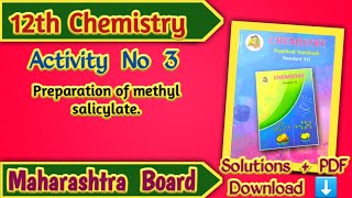 Class 12th Chemistry Activity No 3 Solutions  Maharashtra Board [upl. by Alameda]