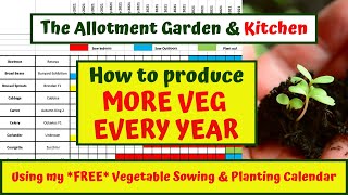 18 HOW A VEGETABLE CALENDAR CAN HELP YOU TO GROW MORE EVERY YEAR  Plus FREE Editable Calendar [upl. by Annair]