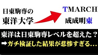 東洋大学は日東駒専を超えたってマジ？「TMARCH」や「成成明東日」の妥当性を検証 [upl. by Zzabahs796]