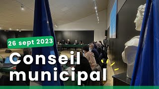 Conseil municipal du 26 septembre 2023 [upl. by Hcirdla731]