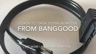 eSATA to SATA 13pin adapter Testreview [upl. by Vonnie737]