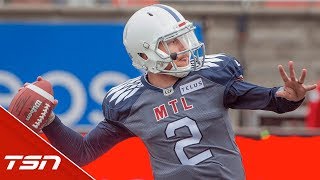 Johnny Manziel on adjusting to size of CFL Footballs [upl. by Hite]