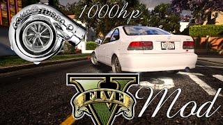 GTA V REDUX BOV TURBO SOUND MOD  HONDA CIVIC 1000hp HD [upl. by Gregg]