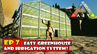 How to Build a Greenhouse Irrigation AND Electrical System EASY  ARK RAGNAROK Lets Play Ep 7 [upl. by Malloch334]