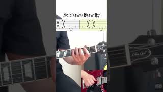 Addams Family Guitar  Tabs guitarsheetmusic guitarbeginner easyguitartabs guitarcover [upl. by Eziechiele]