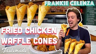 Fried Chicken Waffle Cones I Frankie Celenza [upl. by Aciria10]