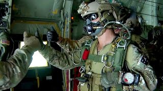 US Army Special Forces Green Berets  High Altitude Jump [upl. by Airun224]