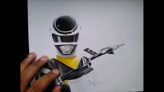 sentai megaranger mega black drawing how dub [upl. by Lorrimor]