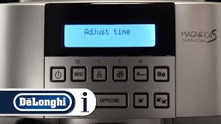 How to Adjust the Time of Your DeLonghi Magnifica S ECAM 22360S Coffee Machine [upl. by Bryna239]