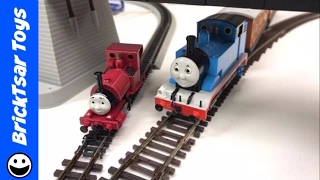 Testing Tillig Dual Gauge HO ScaleNarrow Crossing with Thomas amp Skarloey [upl. by Einnek]