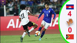 Cambodia 4 vs Timor Leste0  SEA Games 2023 U22 Men’s Football  Full Match Highlights amp Goals [upl. by Etteuqram]