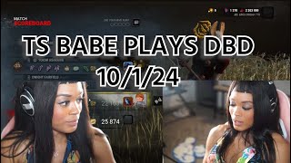 TS BABE PLAYS DEAD BY DAYLIGHT LOTS OF CURSING TS RAGE 【10124】 [upl. by Alexandr]