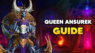 NormalHeroic QUEEN ANSUREK Boss Guide and Fight Walkthrough  Nerubar Palace Raid Guides [upl. by Naimerej327]