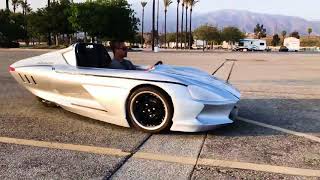 9900 Ampere Motor USA 100 ELECTRIC roadster initial road testing [upl. by Ellainad]