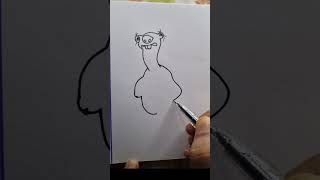 ice age sid drawing ✨️ how to draw sid iceage shorts [upl. by Lesley]