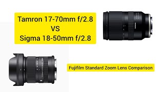 Tamron 1770mm f28 vs Sigma 1850mm f28  Fujifilm Standard Zoom Lens Comparison [upl. by Nagy999]