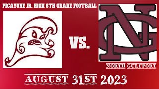 Picayune 8th Grade Football Vs N Gulfport 83123 [upl. by Panthia43]