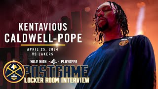 Kentavious CaldwellPope Postgame Three Locker Room Interview vs Lakers 🎙 [upl. by Karlyn]